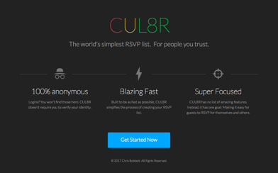 Screenshot of the CUL8R interface